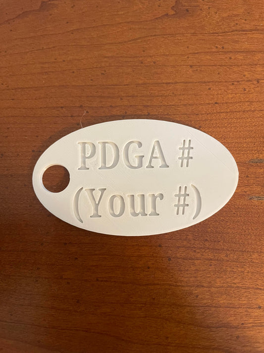 Customizable PDGA# Bag Tag