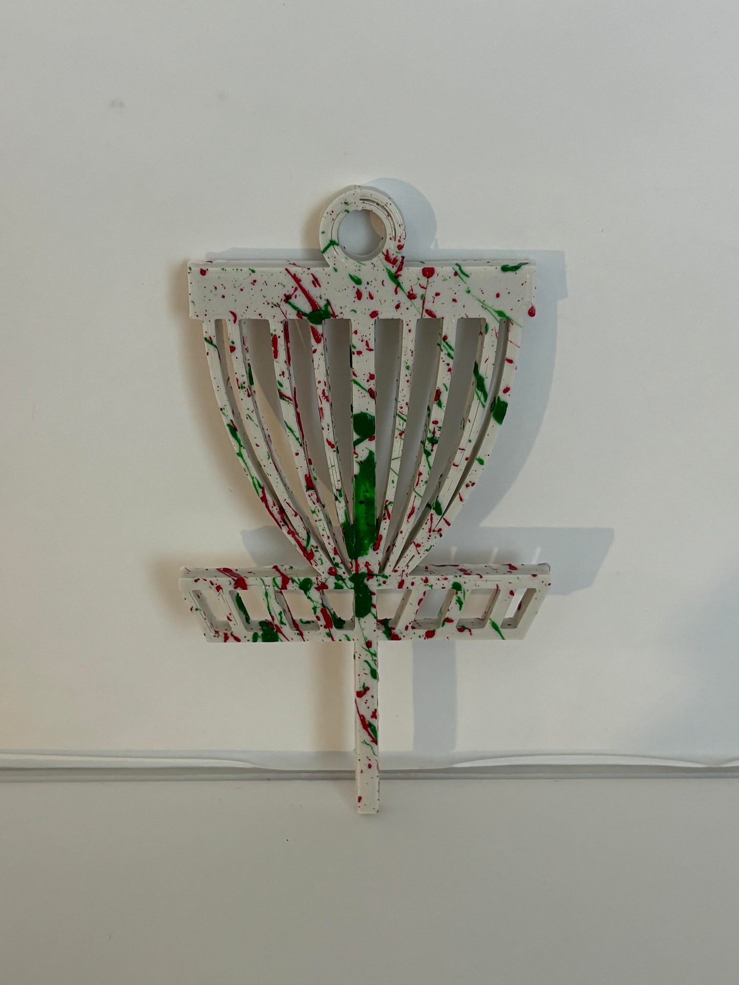 Disc Golf Basket Christmas Ornament