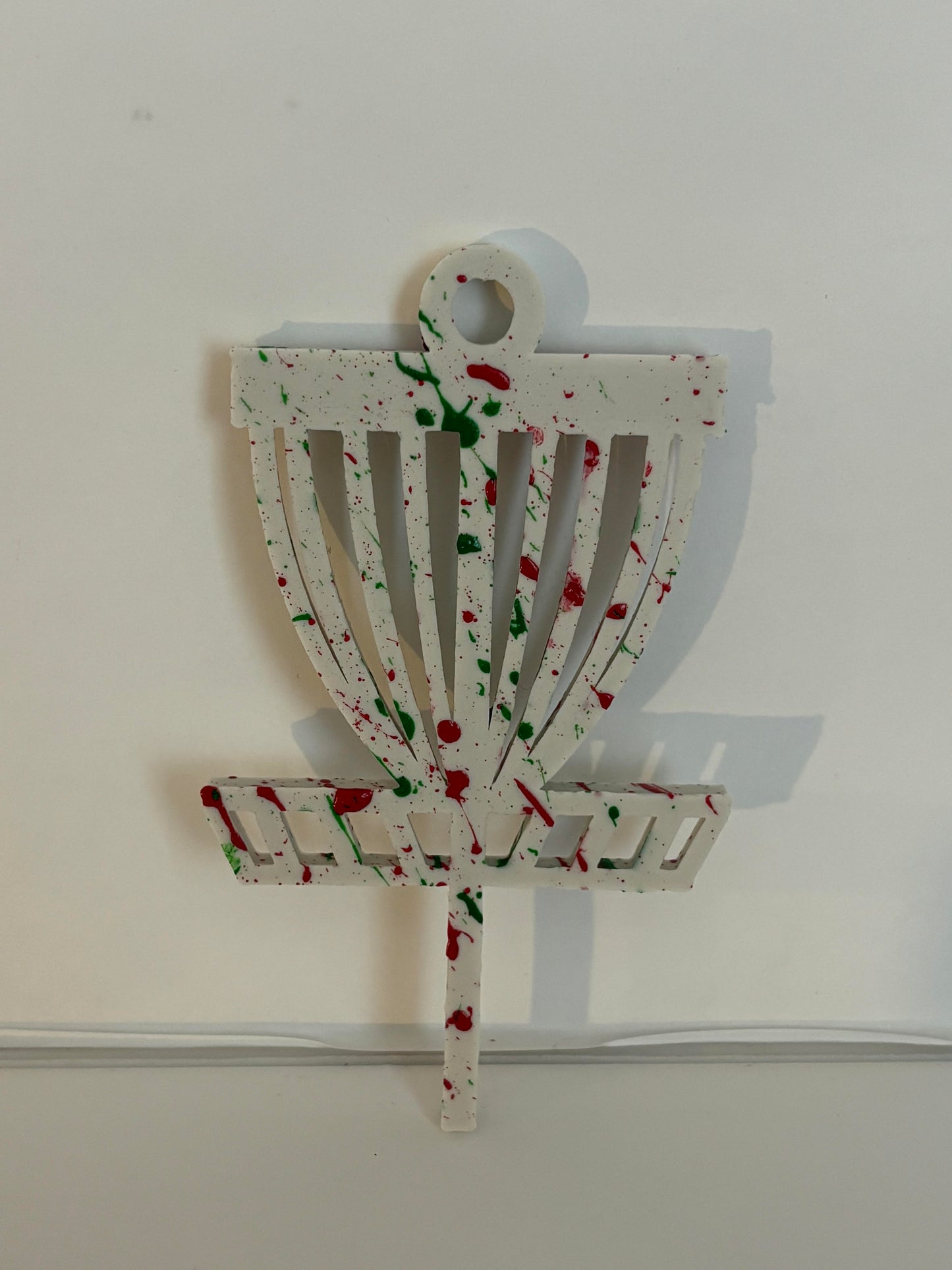 Disc Golf Basket Christmas Ornament