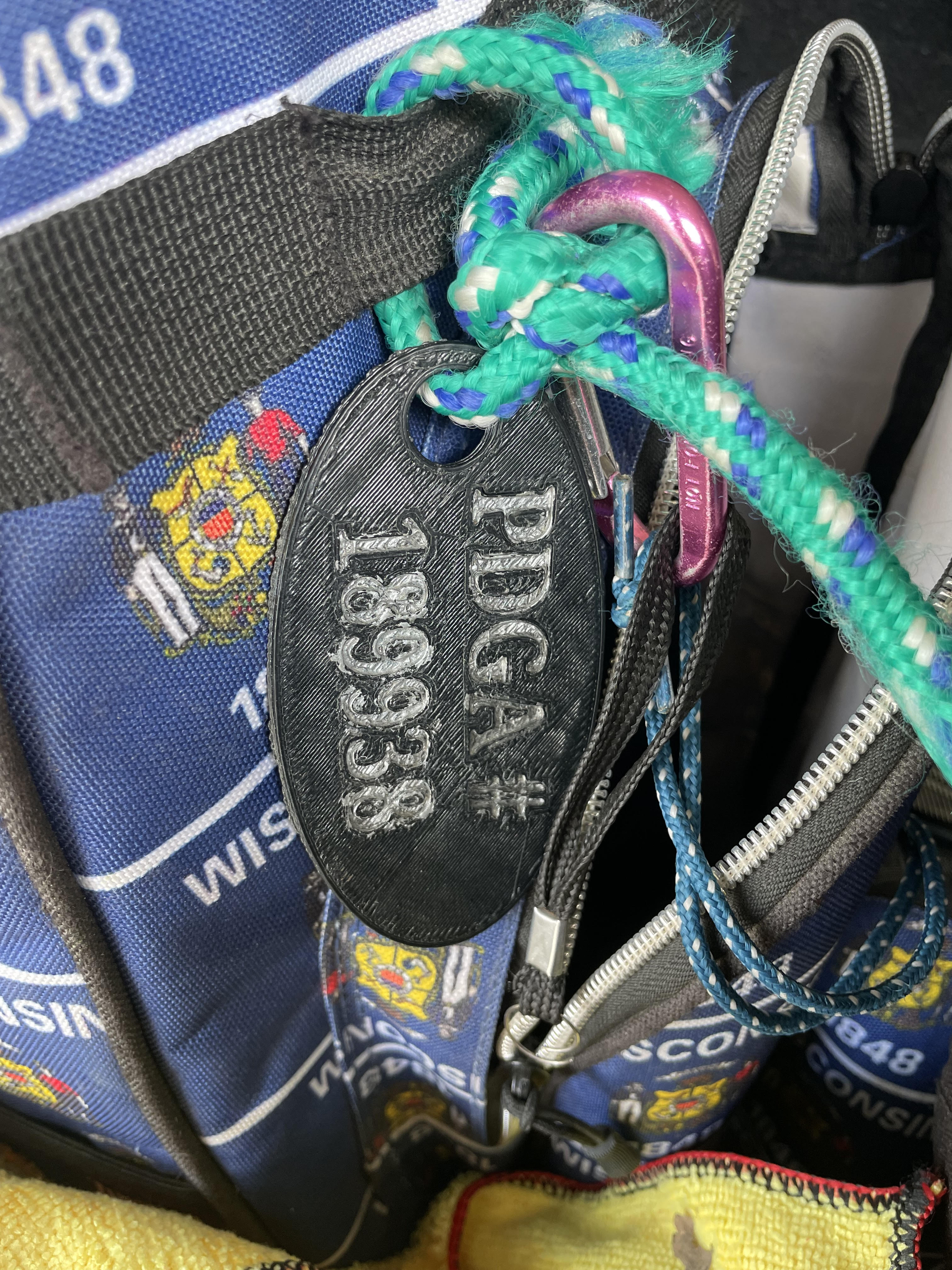 Customizable PDGA# Bag Tag